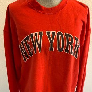 New York Red Sweatshirt Size Men's XL Fruit of the Loom